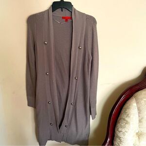 Jennifer Lopez Open Front Ribbed Cardigan Duster Sweater- Size XSmall
